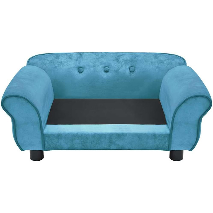 Софа для собак VidaXL, темно-блакитна, 72x45x30 см, плюшеве ліжко для собак та котів