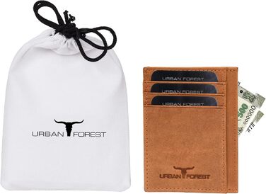 Картхолдер Urban Forest Chris Hunter Cognac для чоловіків - мінімалістичний шкіряний гаманець