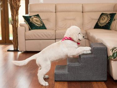 Сходинка для собак та котів Tiertreppen - пандус з 4 сходинок, сірий, висота 40 см