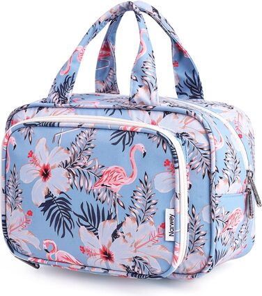 Косметичка для жінок велика, культиваторський мішечок, велика сумка для косметики, чоловіча сумка для туалету, велика сумка для макіяжу (Бежевий фламінго) (Y-aqua Flamingo)