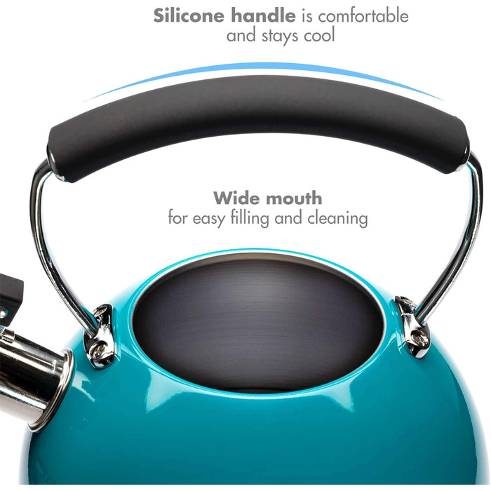 Чайник Primula Chelsea з нержавіючої сталі 2.2 л, бірюзовий