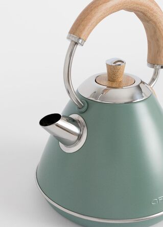 Retro Electric Kettle - Cream White - 1L Capacity, Fast Boil, Auto Shutoff, Anti-Scale Filter, Water Level Indicator