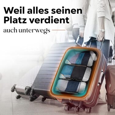Набір кубиків для пакування з компресією для валізи та рюкзака, 3 шт, Alpine Slate (сірий)