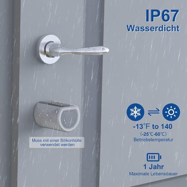 Електронний дверний циліндровий замок WELOCK PCB01 з паролем, RFID-карткою, Bluetooth та опціональним Wi-Fi, водонепроникний, для дверей 50-100 мм