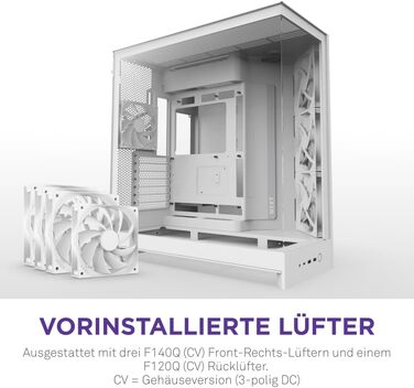 NZXT H9 Flow (2025) – великий корпус для ПК Mid-Tower з двома камерами, підтримка 420мм радіатора, 3 x 140мм та 1 x 120мм вентилятори, загартоване скло, готовність до Back-Connect