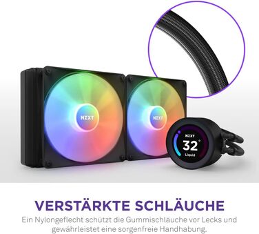 NZXT Kraken Elite RGB 2023 – 240мм рідинний кулер для ЦП з LCD-дисплеєм, білий, сумісний з Intel® та AMD®