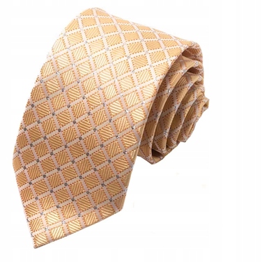 Широка краватка Elegance бежевого кольору