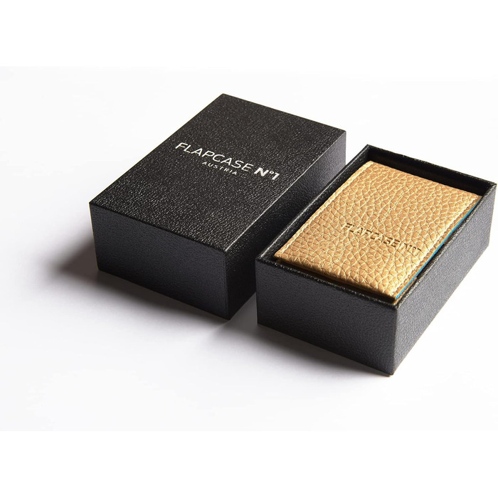 FLAPCASE No. 1 • Gold ONE • Designer cigarette case, Made in Austria, vegan leather cigarette box for 19, 20, 21 cigarette packs, regular King-Size