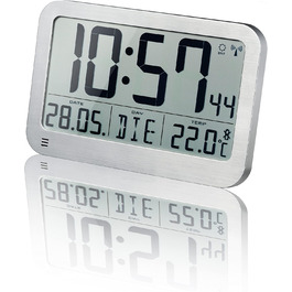 Bresser Wall Clock, Silver, 225x150mm