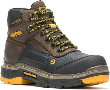Чоловічі робочі черевики Wolverine Overpass 6' Mid Composite Toe Waterproof Dark Coffee (41 EU)