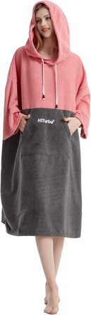Hiturbo Surf Towel Poncho Changing Aid - Men's and Women's Changing Robe Bath Poncho Changing Helper Surfing Beach