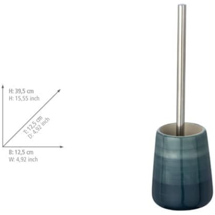 Набір для туалету WENKO Pottery Petrol: кераміка з змінним насадкою для унітазу Petrol