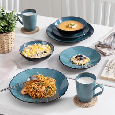 Набір супових тарілок Bubble 4 шт. з кераміки, 950 мл, для 4 осіб (Vancasso)