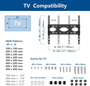 Rolling TV Stand with Wheels - Adjustable Height & Swivel for 27-70 inch Flat & Curved TVs (VESA 400x400, 50kg)