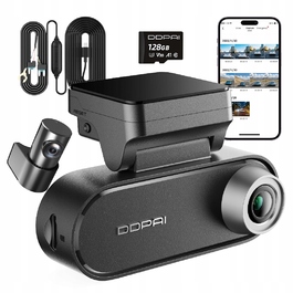 Автомобільний відеореєстратор Ddpai N5 Dual 4K UHD 140° з GPS та карткою пам'яті 128 ГБ