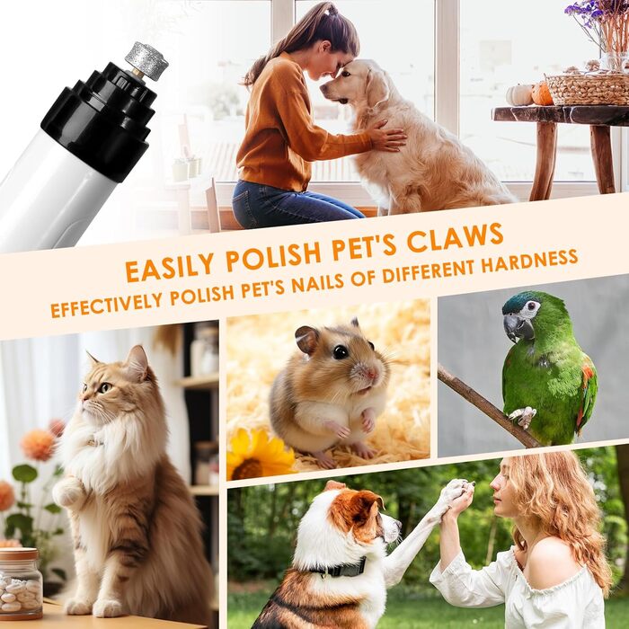 Електричний точило для кігтів собак Ntrjtrss USB, тихий точило для кігтів собак для великих, середніх та малих собак та котів