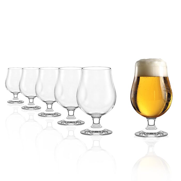 Набір пивних келихів Stölzle Lausitz Berlin 6 шт, 390 мл - для Pilsner та іншого пива, кришталь, Німеччина