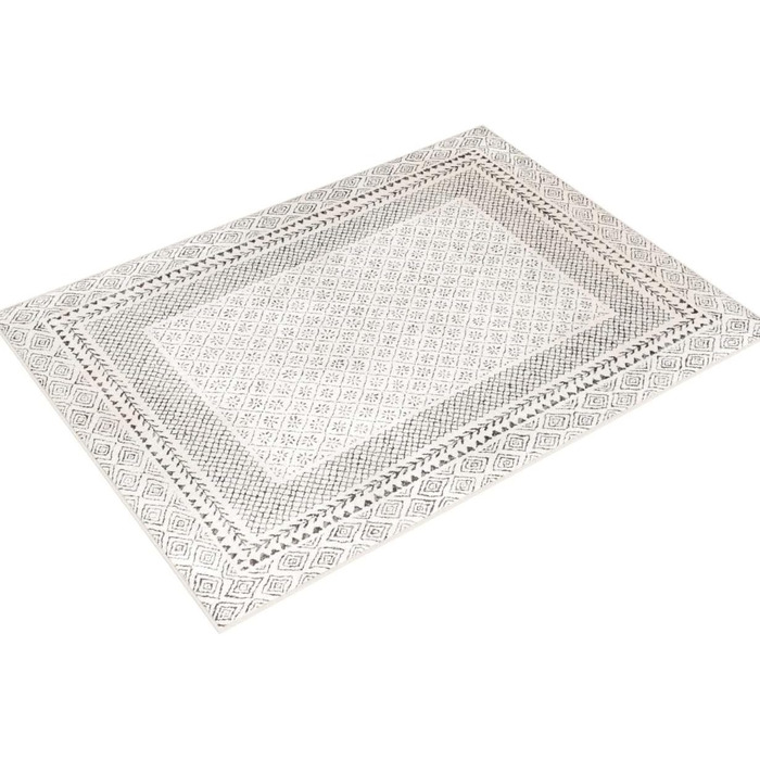 Surya Bahar Rug Bedroom, Living Room, Dining Room, Hallway - Modern Boho Geometric Pattern - Soft Scandinavian Living Room Rug Oriental - Carpet 160x220cm Large Beige Beige and Anthracite 160 x 220 cm (Rectangular)