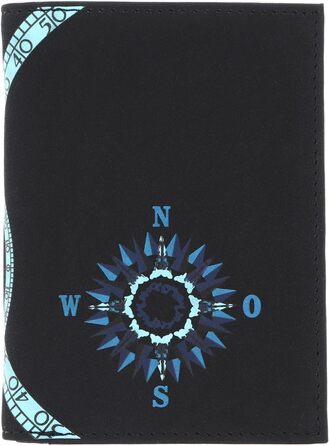 Гаманець Oxmox Cryptan Windrose Print, бірюзово-чорний