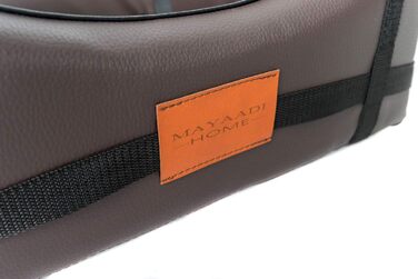 Автоматик для собак Mayaadi-Home: крісло-ліжко для собак з штучної шкіри, чорний, розмір M (50x45 см)