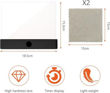 Світлодіодна плоска лампа для читання книг HOTUT Lightwedge, портативне LED-світло для книг з захистом очей, чорна
