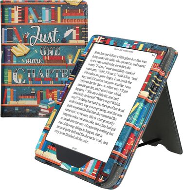 Чохол kwmobile Flip Cover для Kobo Clara BW/Clara Colour/Tolino Shine (5) / Shine Color з петлею для руки, мотив 