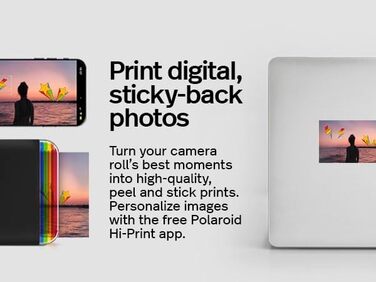Polaroid Hi-Print 2-ге покоління: Bluetooth-принтер для фотографій 2x3 дюйми (білий) + плівковий пакет (20 шт.)