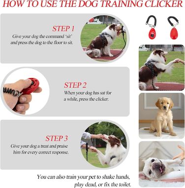 Сумка для ласощів для собак COOWONE з тренувальним клікером, водонепроникна, з тримачем для пакетів, чорна та рожева