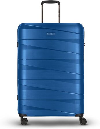 Чемодан REDOLZ Essentials 10: великий валіза-тележка 76 см, синій металік | з поліпропілену, 4 колеса, TSA-замок