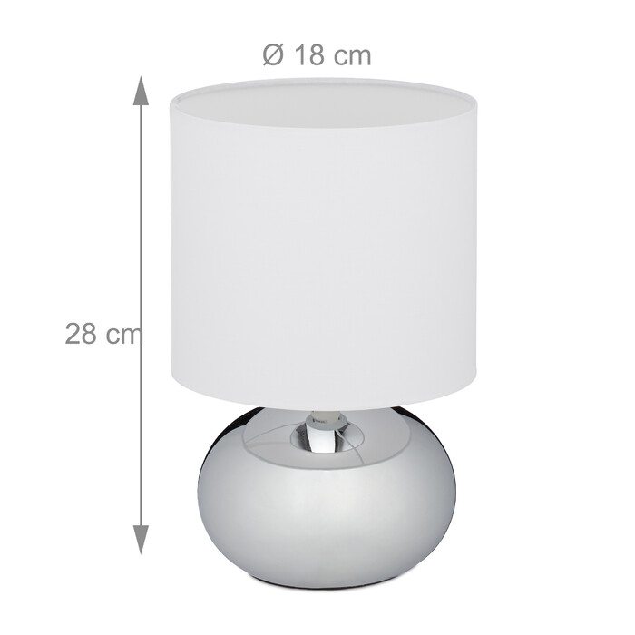 Relaxdays Table Lamp Metal & Fabric
