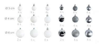 Relaxdays Set of Christmas Baubles