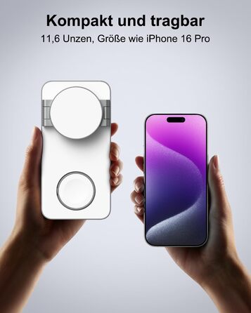 Бездротовий зарядний пристрій 3-в-1 MagSafe для iPhone, Apple Watch, AirPods Pro (білий)