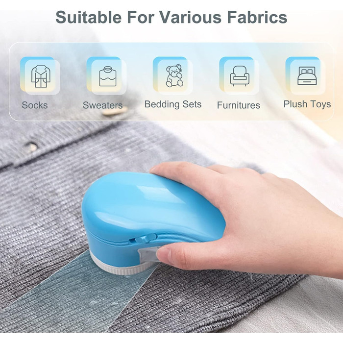 Електричний видальник ворсу для одягу та килимів, USB, 3 леза