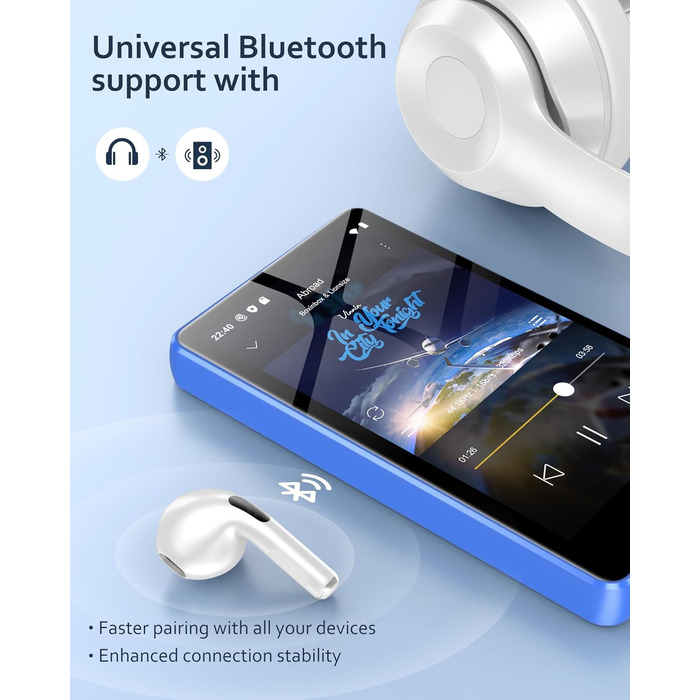 MP3 плеєр AGXOV з Bluetooth та WiFi, Android 4.02