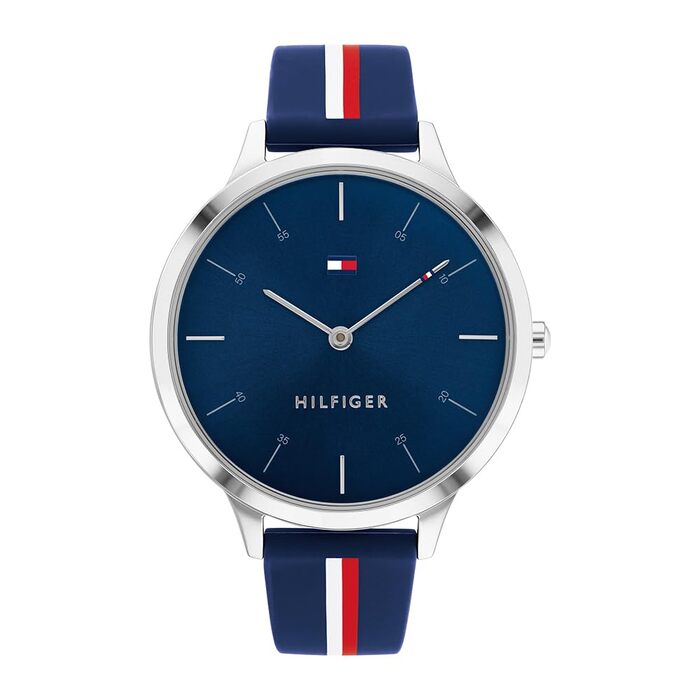 Жіночий аналоговий кварцовий годинник Tommy Hilfiger з синім силіконовим ремінцем — 1782499