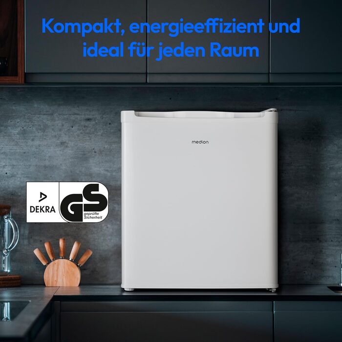 Міні-морозильна камера MEDION MD37675 сірого кольору (33 літри, 51 см, регульовані ніжки, ручка-виїмка, ручне регулювання температури, 4 зірки)