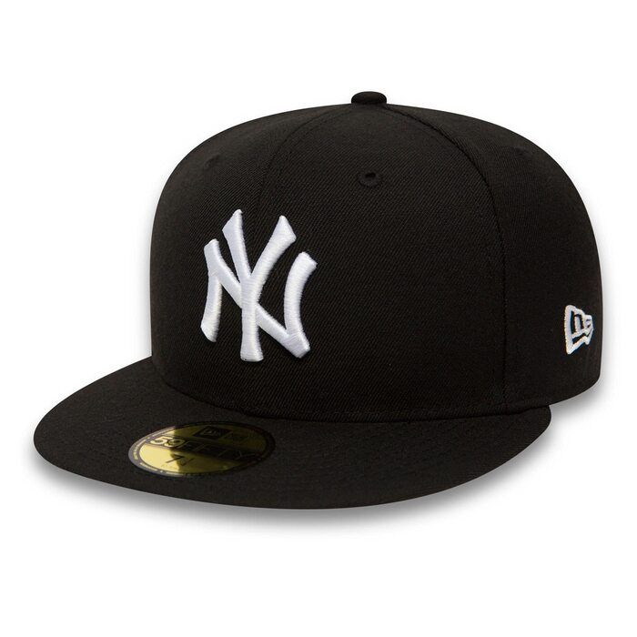 Кепка New Era 59Fifty MLB NBA з логотипом NY Yankees, чорно-біла, фіксований козирок