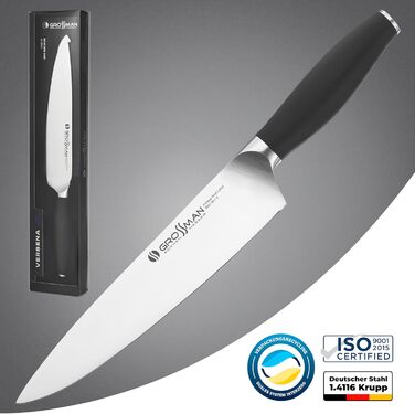 Ніж кухарський Grossman 002SH, 33 см, з нержавіючої сталі, ергономічна ручка