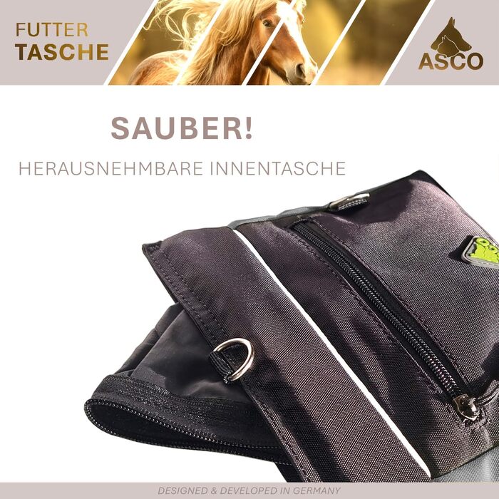 Сумка для ласощів для собак ASCO Leckerlitasche - зручна та практична бавовняна сумка для тренувань, 20 x 20 см, чорна