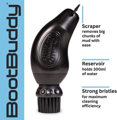 Boot Buddy Shoe and Boot Cleaner Brush: Scrub Clean Walking & Hiking Shoes, Golf Shoes, Soccer Shoes, Rubber Boots & General Outdoor Shoes and Equipment in Minutes, Comes with Towel