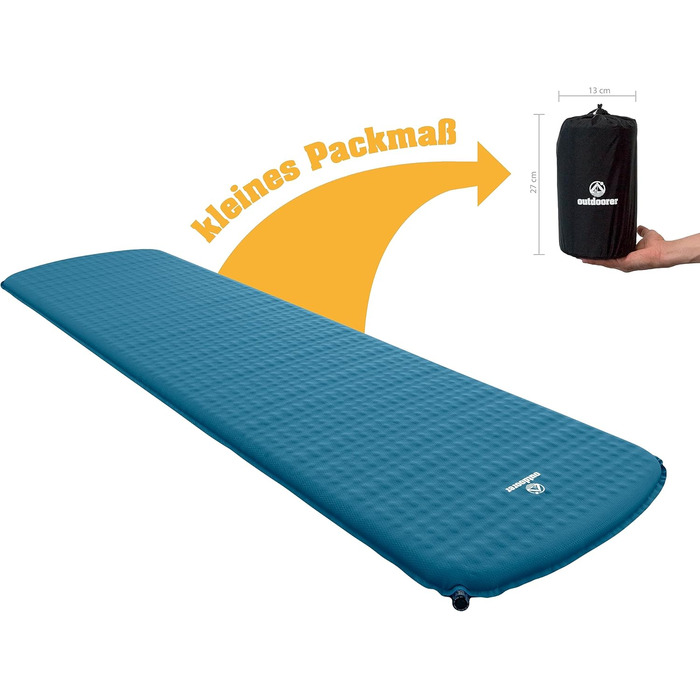Outdoorer Isomatte Trek Bed 1 - самонадувна туристична килимок для кемпінгу, легка, компактна