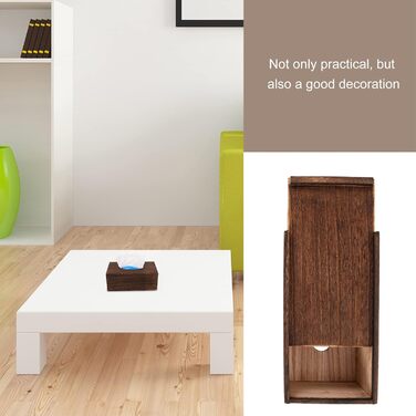 Cabilock 1 Piece Tissue Box Facial Tissue Box Wood Cosmetic Tissues Box Paper Towel Box Tissue Box Dispenser for Office Kitchen Living Room Bedroom Desk