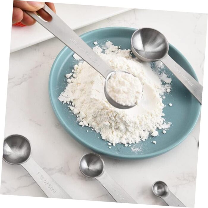 15 Measuring Spoons Conversion Chart Kitchen Scale Cutlery Bowls Kitchen Utensils Measuring Cups Set Measuring Cups Set Measuring Spoons Cups Portable Rice Spoon Stainless Steel Silver