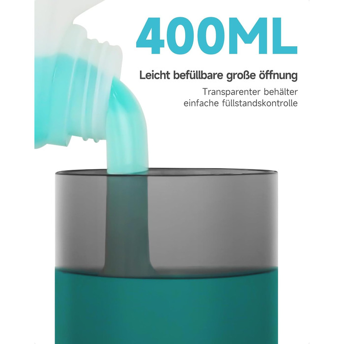 Автоматичний дозатор мила AIKE для рідкої мила, настінний, для кухні та ванної кімнати, IPX7, вологостійкий, 400 мл, з нержавіючою сталлю, шліфована