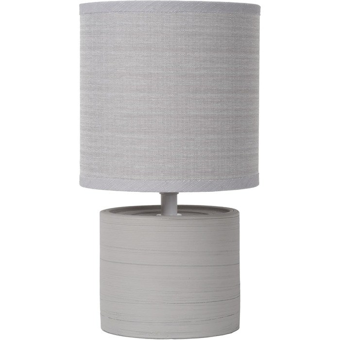 Лампа настільна LUCIDE GREASBY сірого кольору, діаметр 14 см, 1xE14