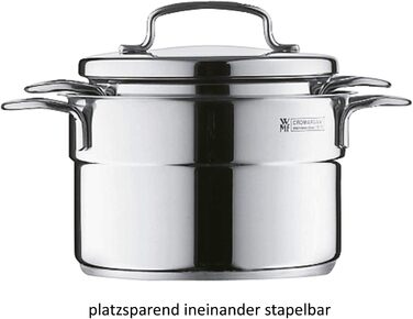 WMF Mini Pot Set Induction Small 5-Piece, Cookware Set with Metal Lids, Cromargan Stainless Steel, Stackable Pot Set, ideal for small portions