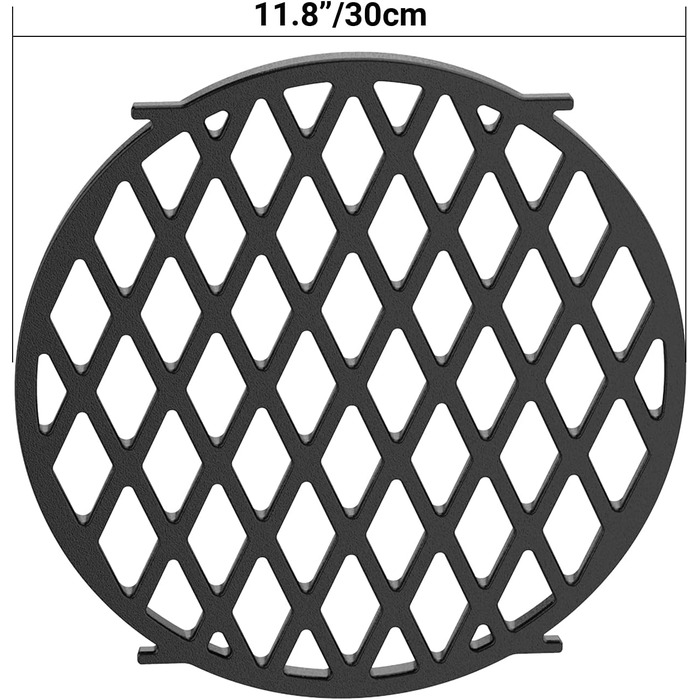 Чугунний Grillrost Onlyfire для Weber Kugelgrill, діаметр 30 см, сумісний з серією Gourmet BBQ