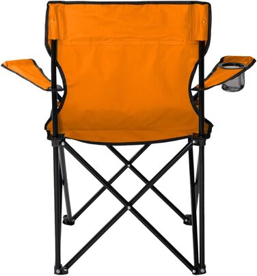 Кемпінговий стул JELEX Expedition зі спинкою, підлокітниками та тримачем для напоїв, простий механізм складання. Олив'яний, стійкий до бруду та води.