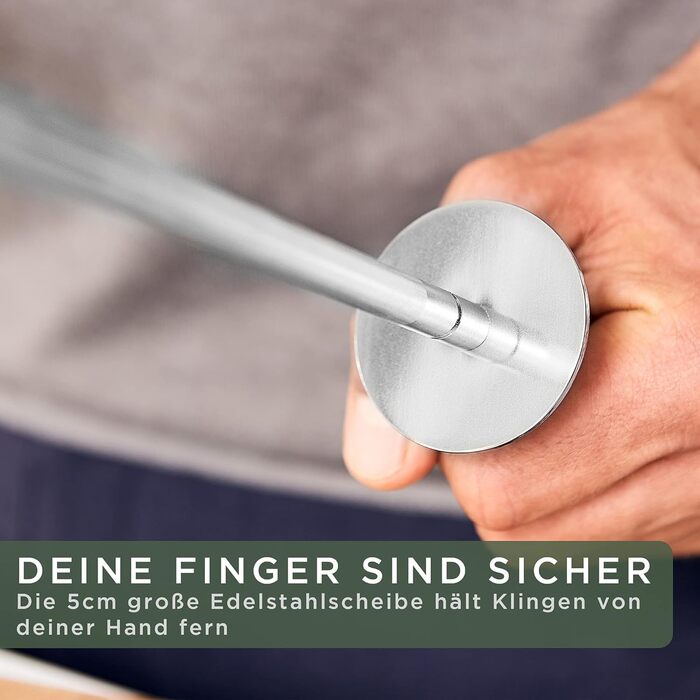 WALDWERK Premium Whetstone - Knife Sharpener made of hardened steel and with a noble wooden handle - 100% plastic-free whetstone for knives - high-quality knife sharpener - sharpen knives like a pro