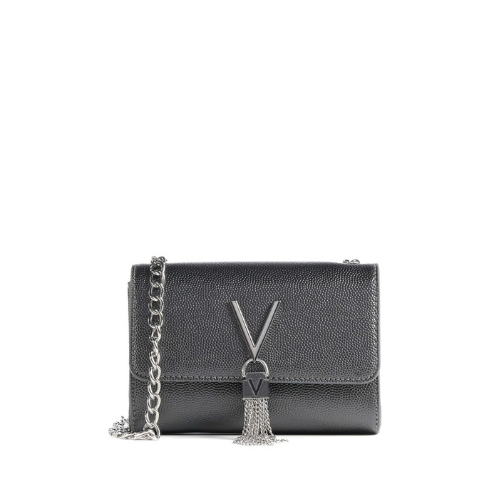 Сумка Valentino Divina 1R4 Nero - оригінальна шкіряна жіноча сумка через плече